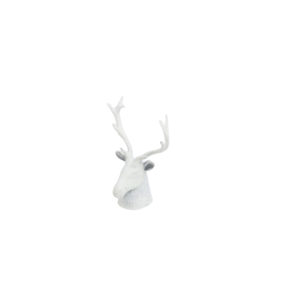 Gusseisen Deckel Noppen aufschraubbar Hirsch weiss