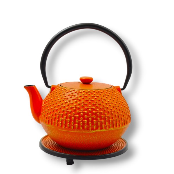 Gusseisen Teekanne Hoshi 0,9 Liter orange