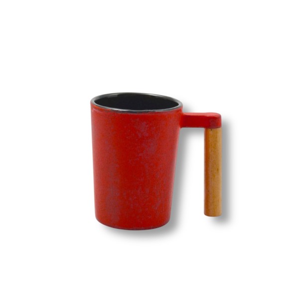 Gusseisen Teecup hoch 0,2 Liter rot