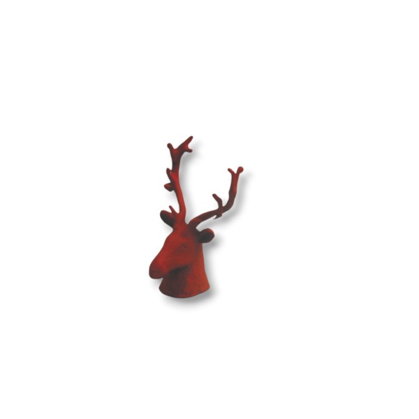 Gusseisen Deckel Noppen aufschraubbar Hirsch rot
