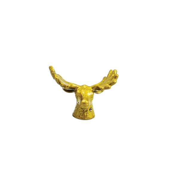 Gusseisen Deckel Noppen aufschraubbar Elch gold