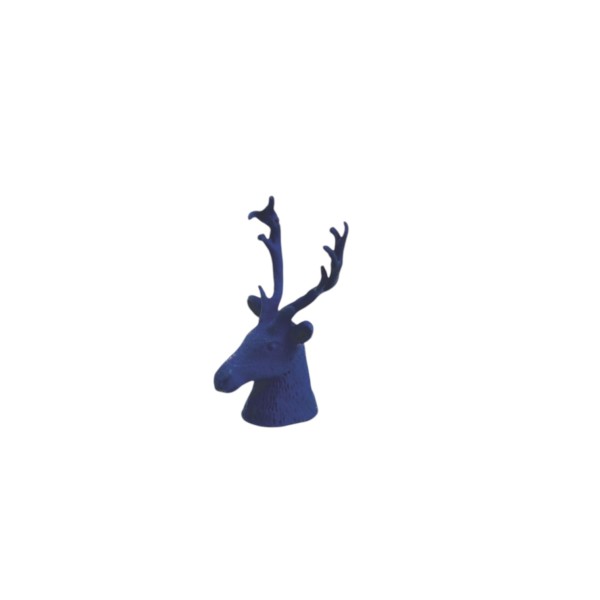 Gusseisen Deckel Noppen aufschraubbar Hirsch blau