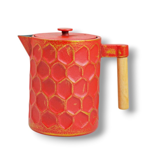 Gusseisen Teekanne Kabo 1,2 Liter rot