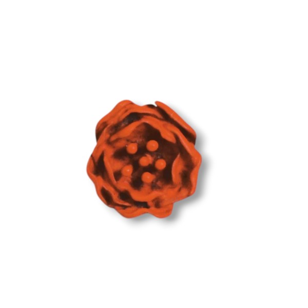 Gusseisen Deckelnoppen Blume rot aufschraubbar