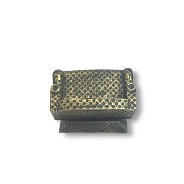 Dekoratives Mini-Sofa aus Gusseisen für Schmuck und Accessoires schwarz