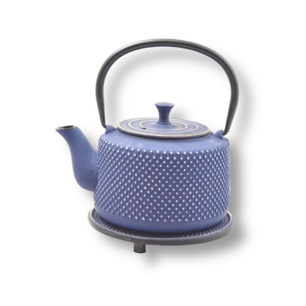 Gusseisen Teekanne Kohsi 0,8 Liter blau