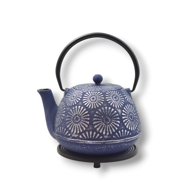 Gusseisen Teekanne Hani 1,2 Liter blau