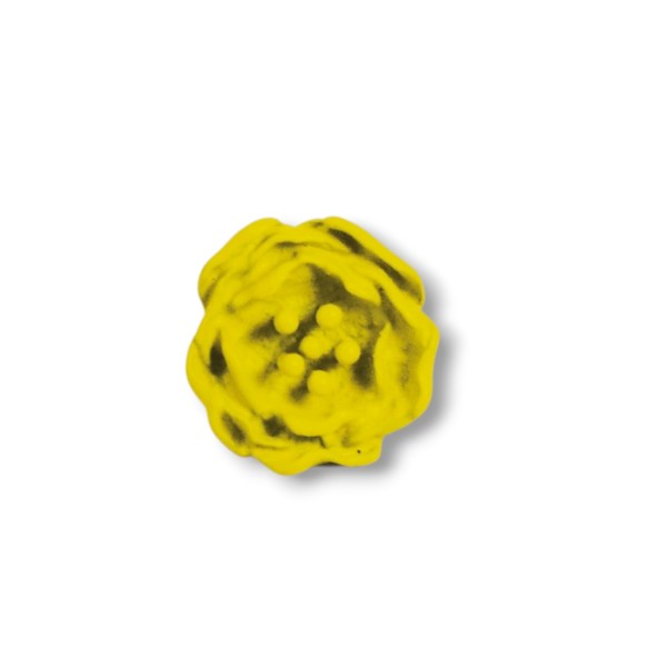 Gusseisen Deckelnoppen Blume gelb aufschraubbar 