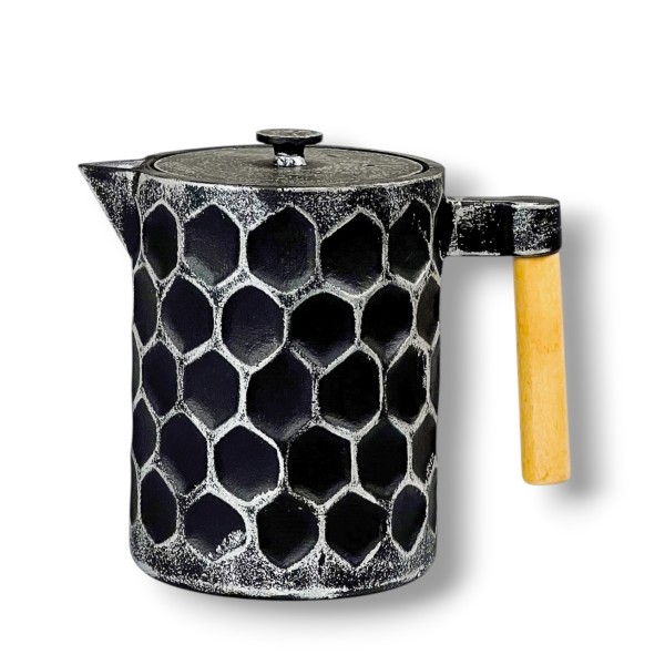 Gusseisen Teekanne Kabo 1,2 Liter silber